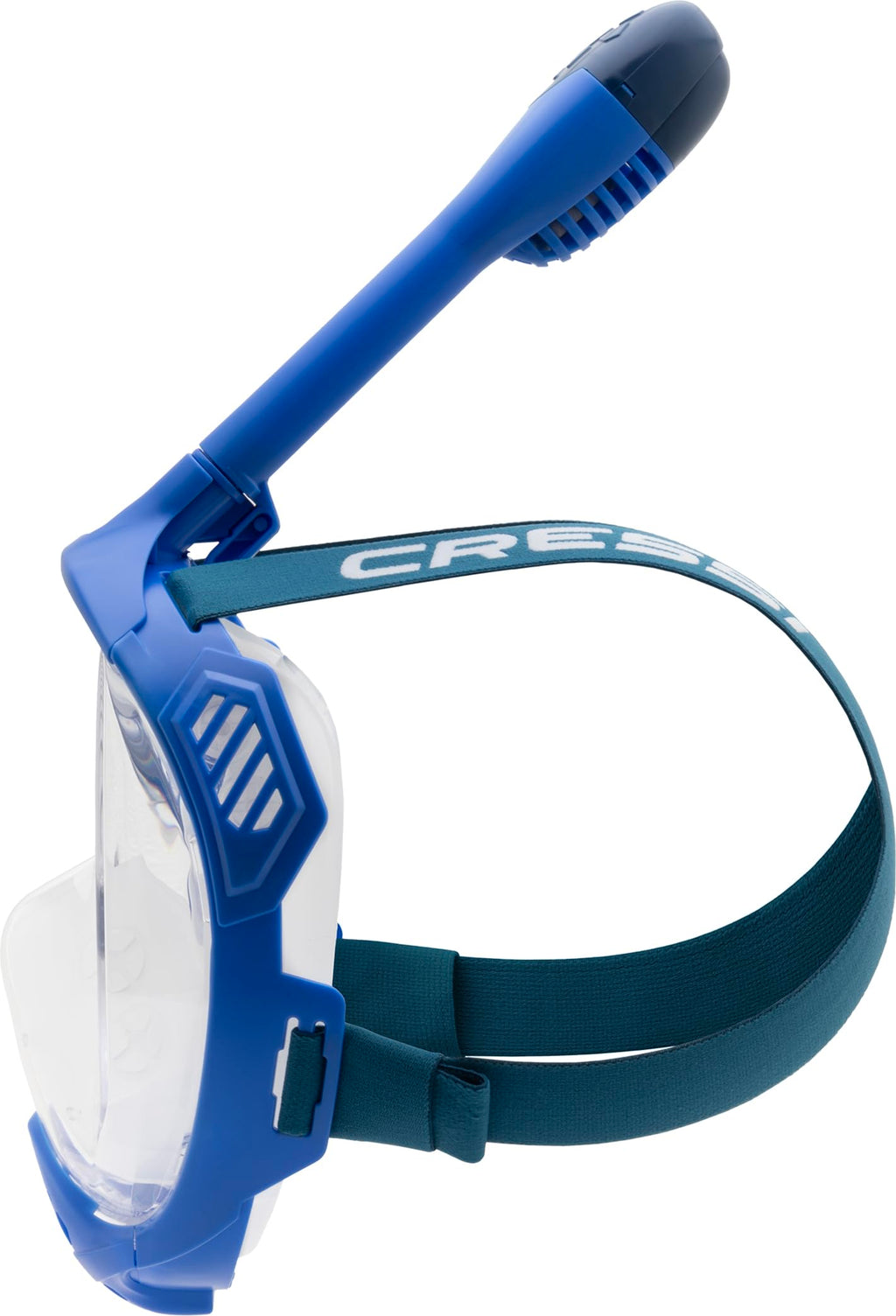 Cressi Java Full Face Snorkel Mask – Anti-Fog Silicone – Blue/Navy L/XL
