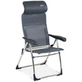 Crespo AL 215 Folding Camping Chair – Ergonomic 7-Position Seat, Grey