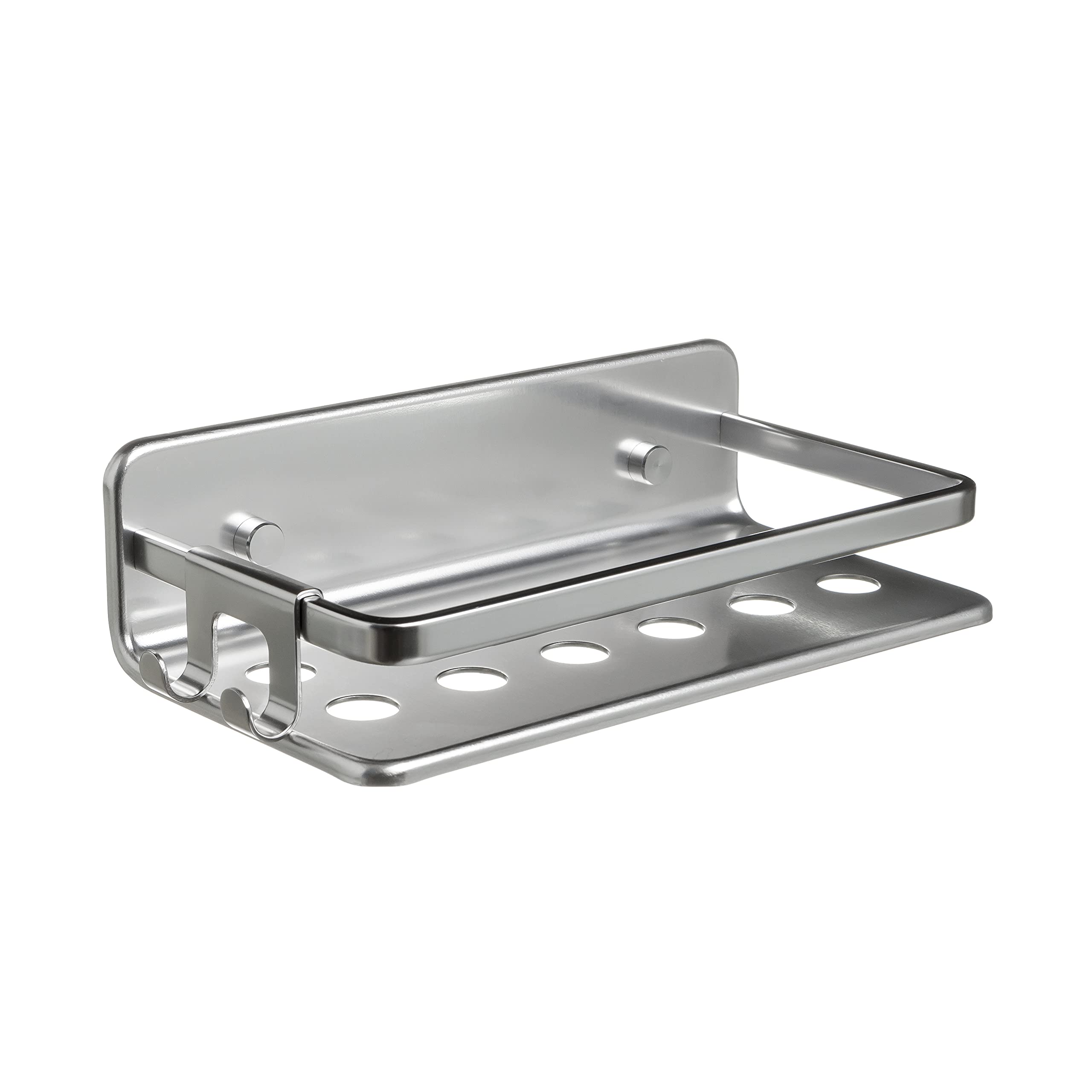 TATAY Moon Rectangular Shower Shelf – Stainless Aluminium Wall Organizer