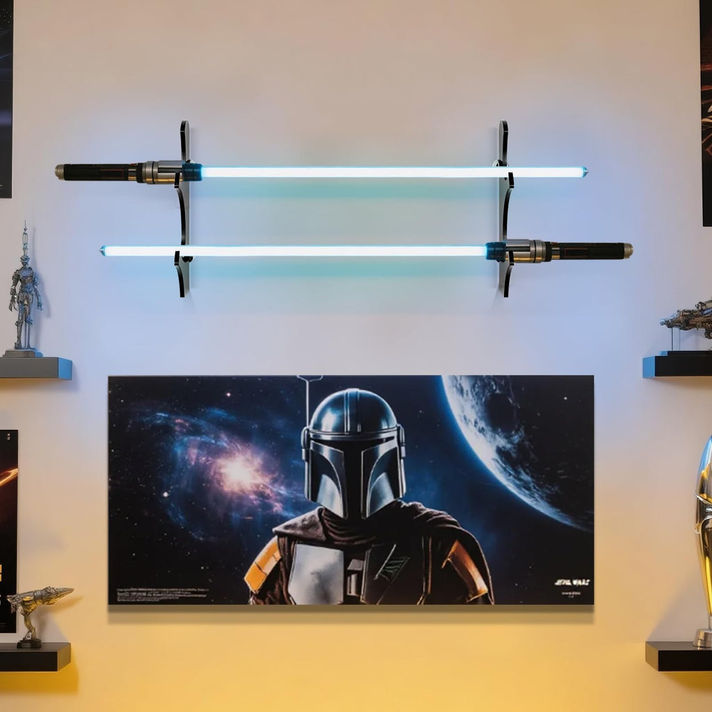 TOPNEW Lightsaber Stand/ Holder Wall Mount, Acrylic Wall Display Rack Suitable for Swords, Light SaberBlack