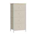 SONGMICS 4-Drawer Fabric Dresser – Tall Slim Storage Unit for Bedroom