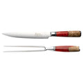 Katana Saya Elements 2pc Carving Set | VG-10 Damascus & Olivewood