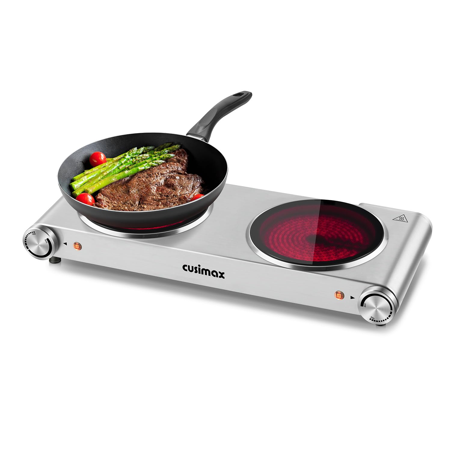 CUSIMAX 2400W Double Hot Plate | Portable Infrared Ceramic Electric Hob