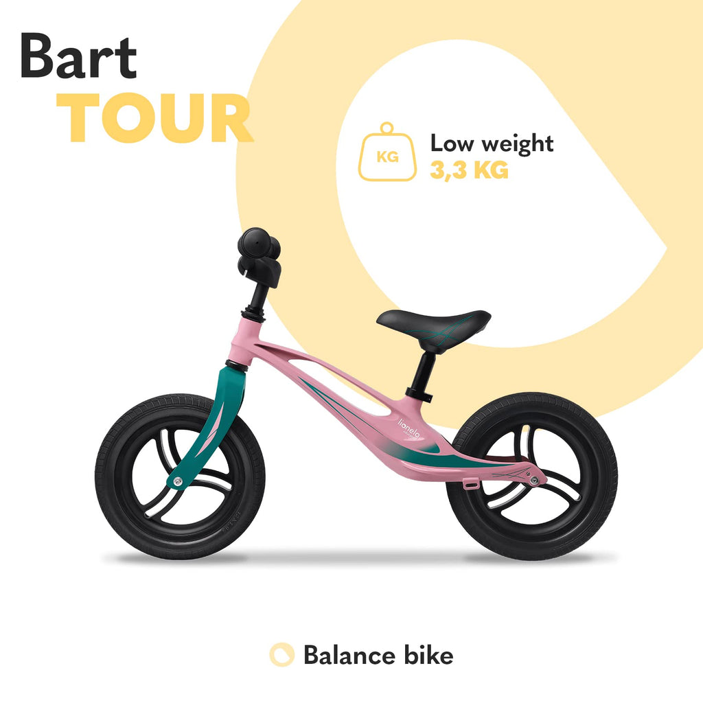 Lionelo Bart Tour Balance Bike – Lightweight Magnesium Frame & 12" PU Wheels