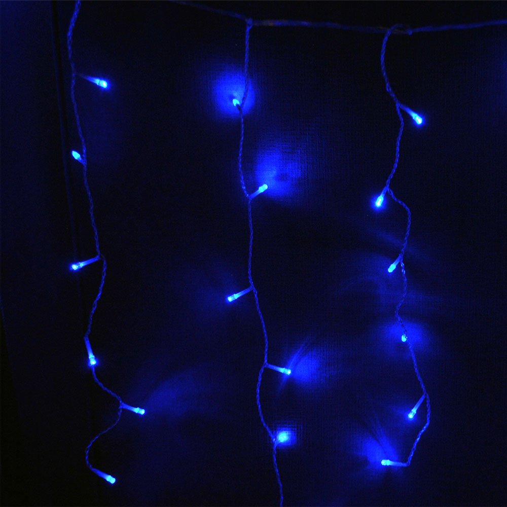 Jolof Store Blue Icicle Christmas Lights – 400 LED Waterproof 10M Fairy Lights