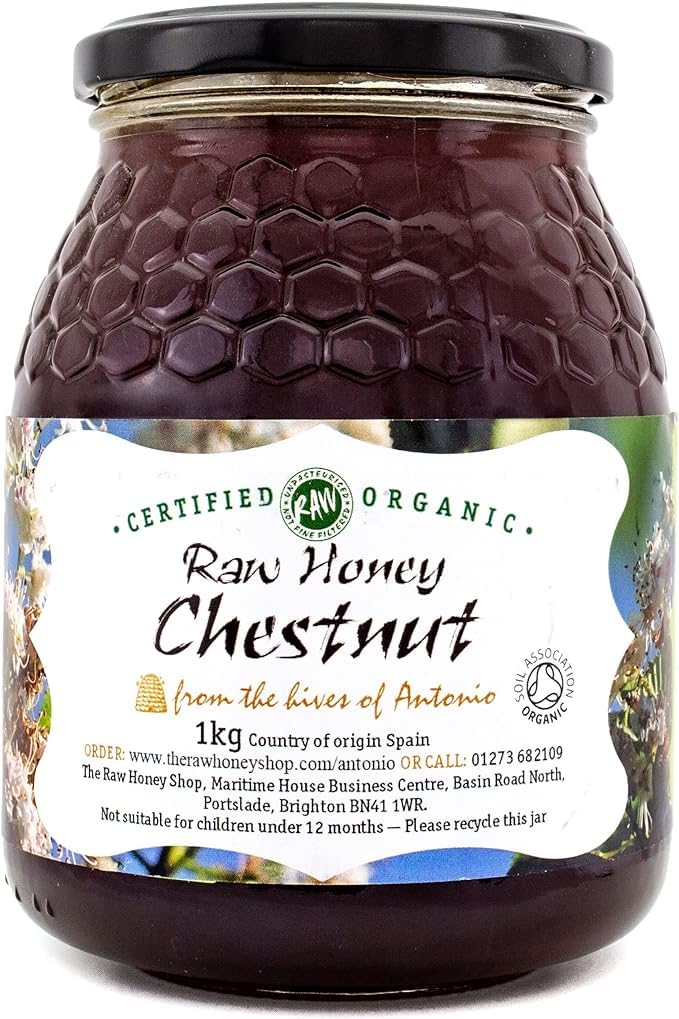 Jolof Store Raw Organic Chestnut Honey – 1kg Cold-Pressed & Unpasteurised