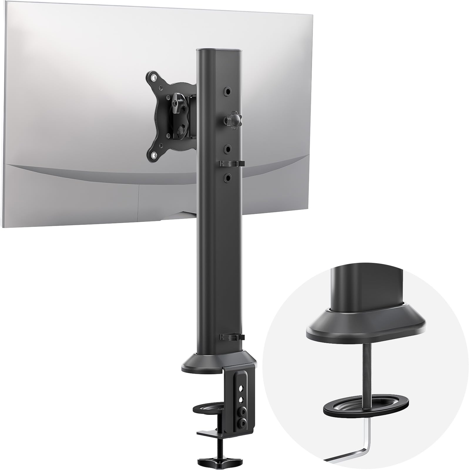 HEMUDU Single Monitor Arm Mount – Height Adjustable Desk Stand for 13-32"