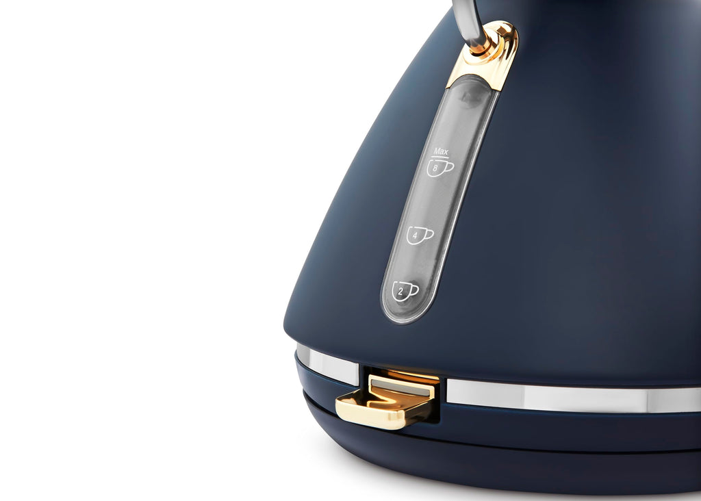 Morphy Richards Accents Pyramid Kettle | 1.5L Rapid Boil – Navy/Gold