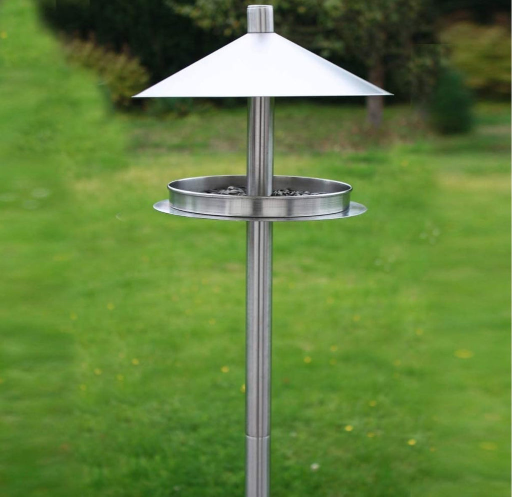 Habau Stainless Steel Bird Feeder Station with Stand – 100cm