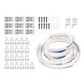 Bendable Curtain Track Rail Set for Bay Windows, White, 3m