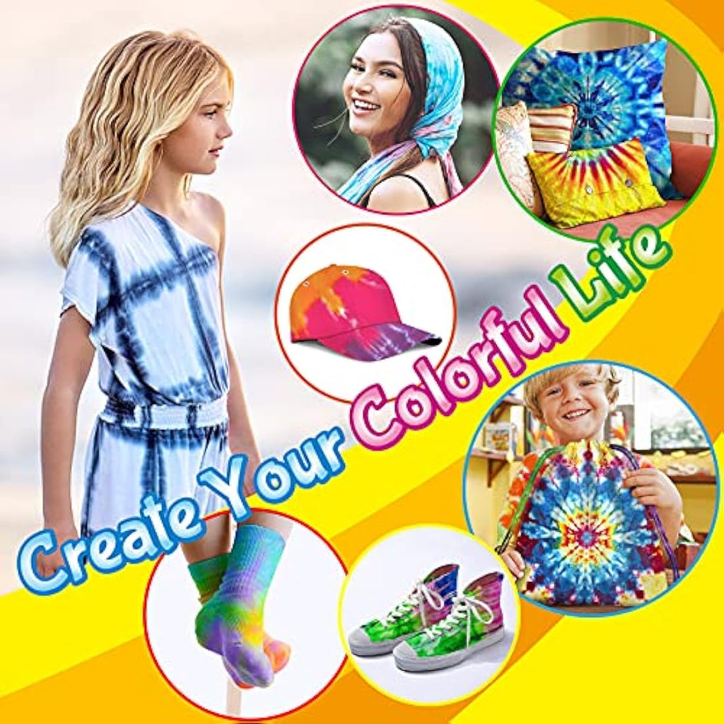 20 Colors Tie Dye Kit for Kids & Adults with T-Shirt