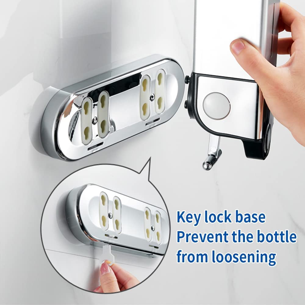 Wall Mounted Soap Dispenser - 1000ml No-Drill Shower Pump