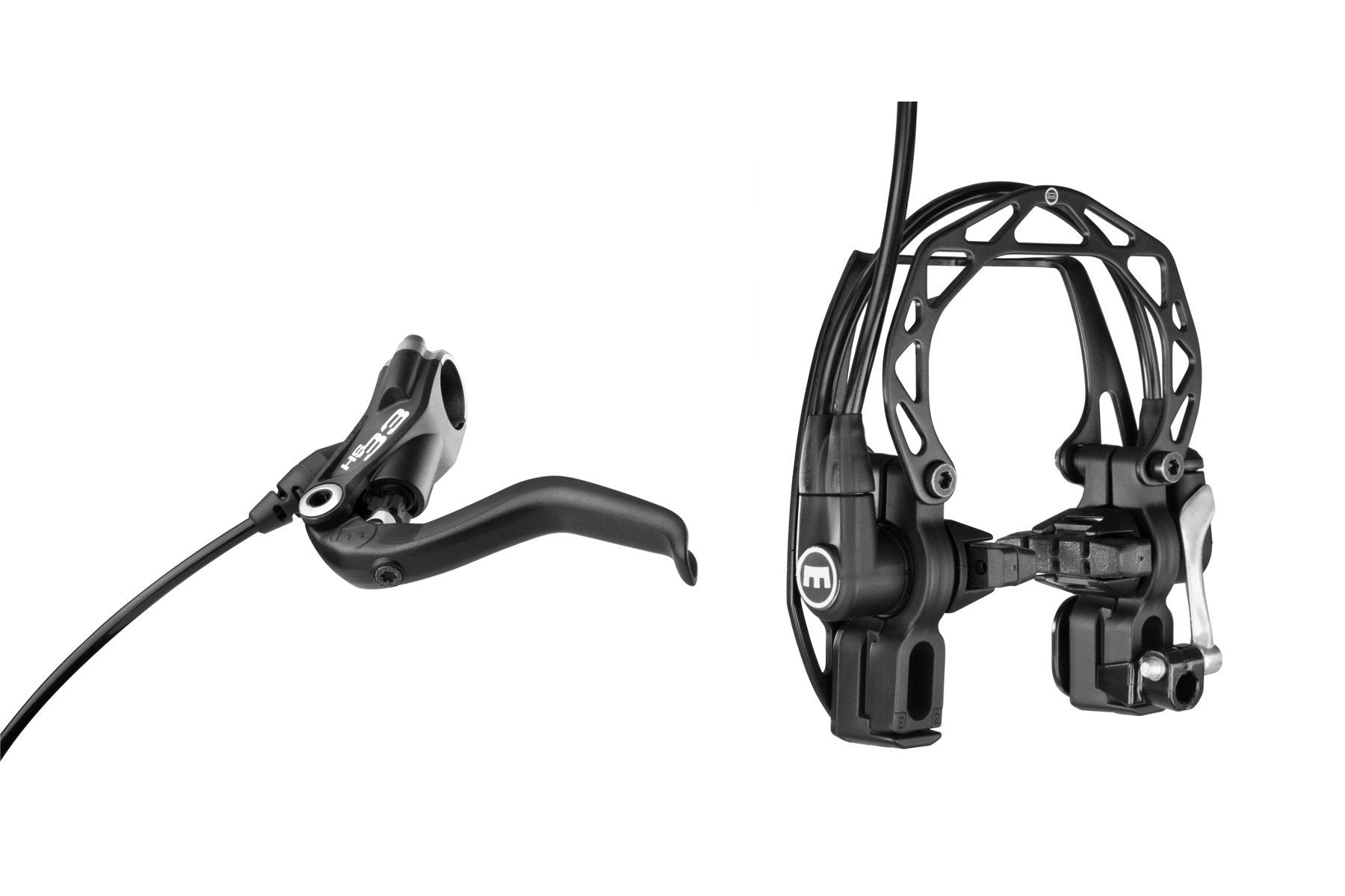 Magura HS33 R Hydraulic Rim Brake – Black 4-Finger Lever for E-Bikes