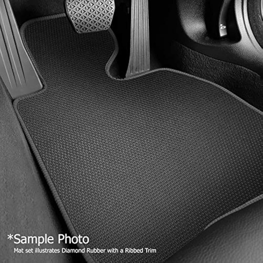 Ford Fiesta MK8 2017+ Luxury Diamond Rubber Car Mats – Yellow