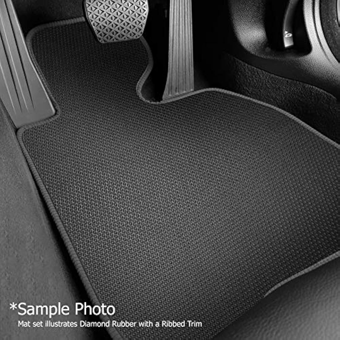 Ford Fiesta MK8 2017+ Luxury Diamond Rubber Car Mats – Yellow