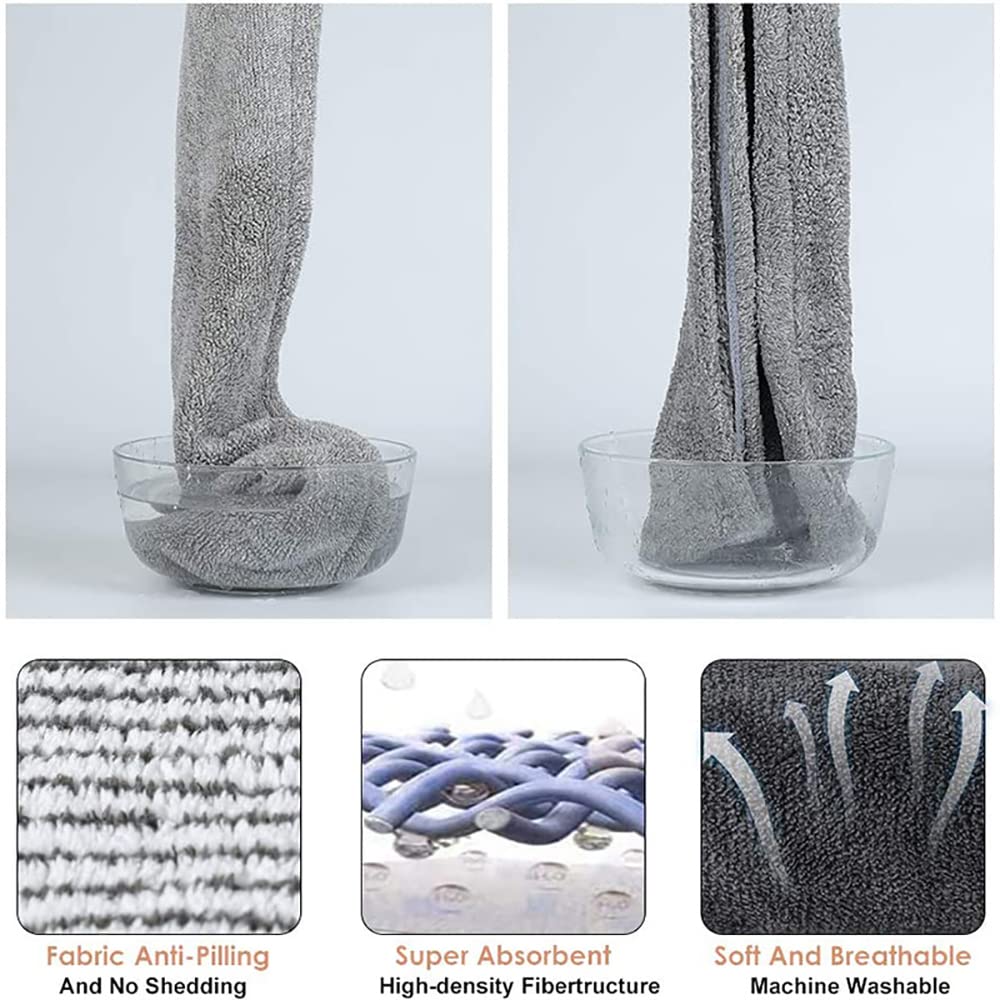 Heacoz Microfibre Hair Towel Wrap, Super Absorbent Hair Drying Towel 2pcs