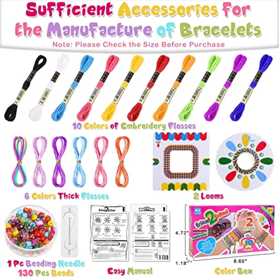 Friendship Bracelet Making Kit – DIY Jewelry Craft Toy for Girls