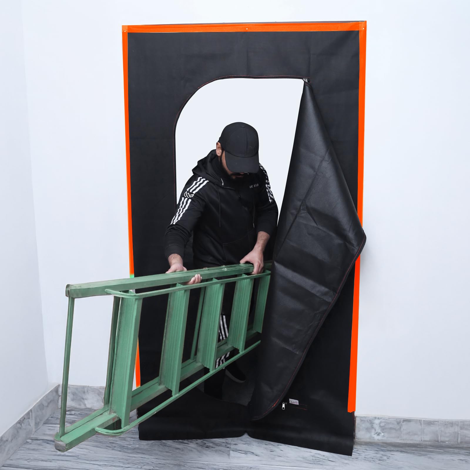 Jolof Store Heavy Duty Anti-Dust Zip Door Cover | 220x110cm Polypropylene