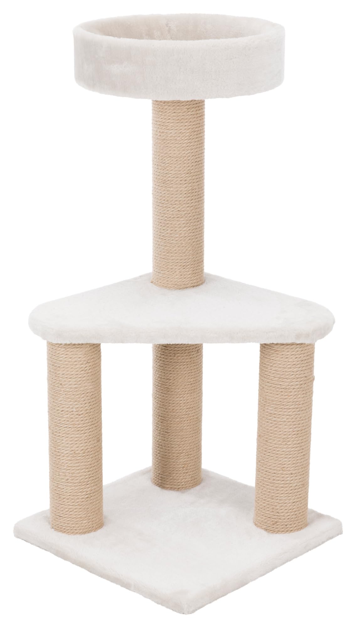 TRIXIE Ivan Cat Tree – 32.3in Multi-Level Sisal Scratching Post, Light Grey