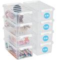 SmartStore 3.6L Plastic Storage Boxes with Lids - Set of 8 | Transparent