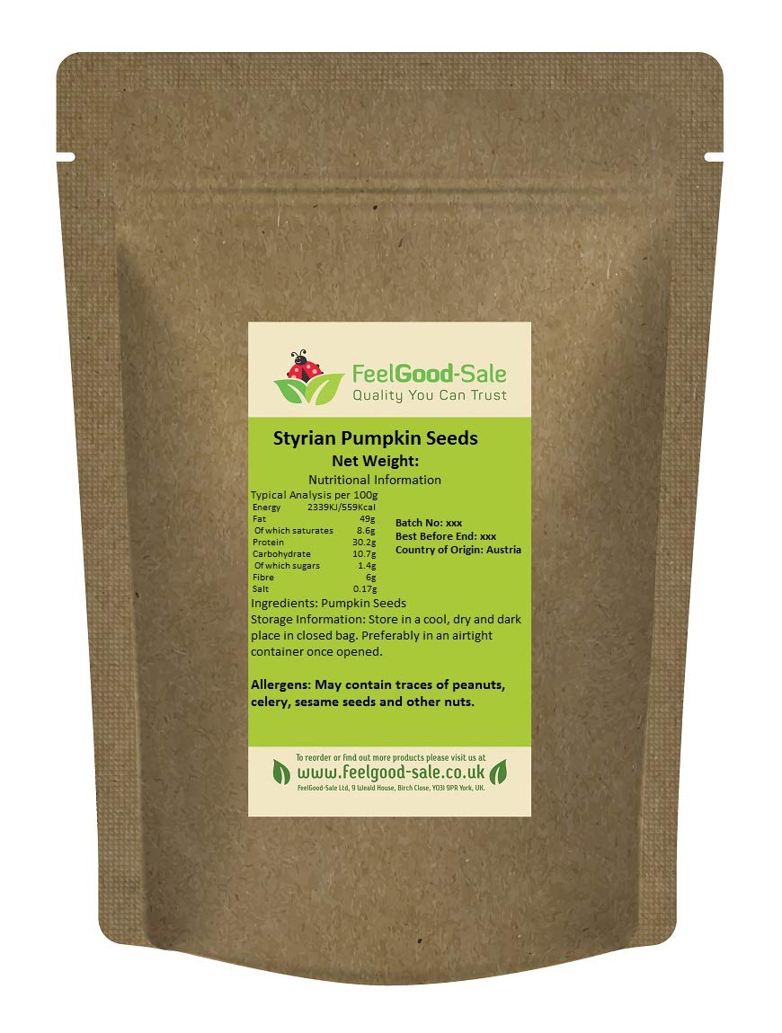 Styrian Pumpkin Seeds – 1kg Raw Dark Green Austrian Seeds