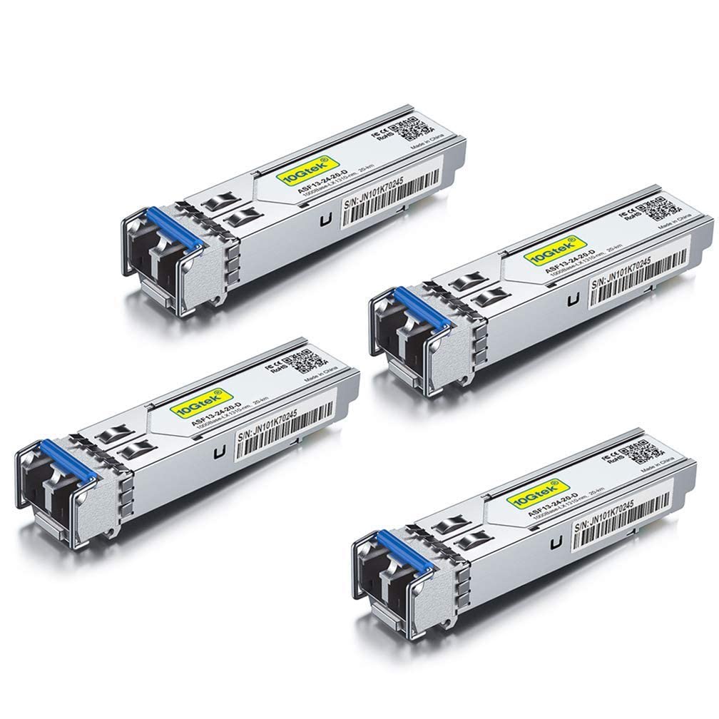 Jolof Store 1G SFP LX LC Singlemode 10km Transceiver Module | 4 Pack