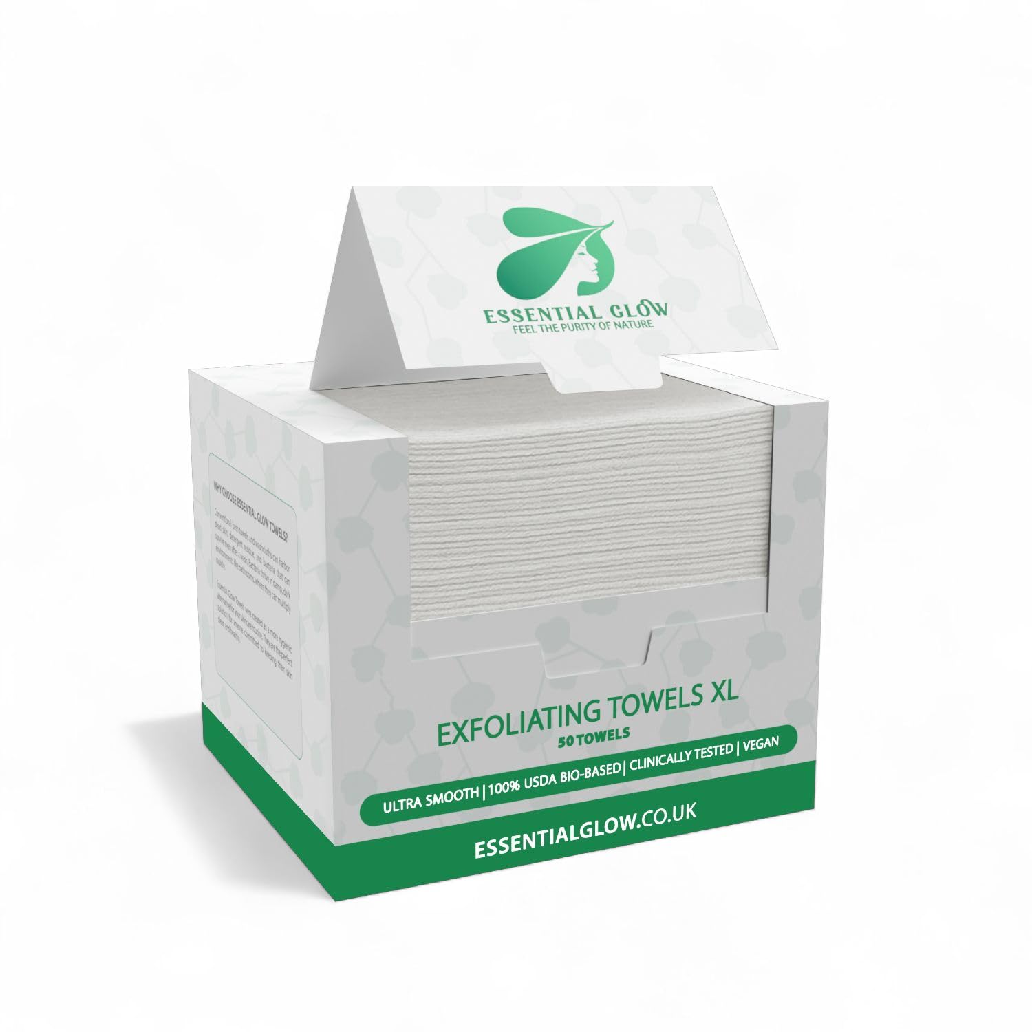XL Biodegradable Face Towels – 100% Biobased Dry Wipes
