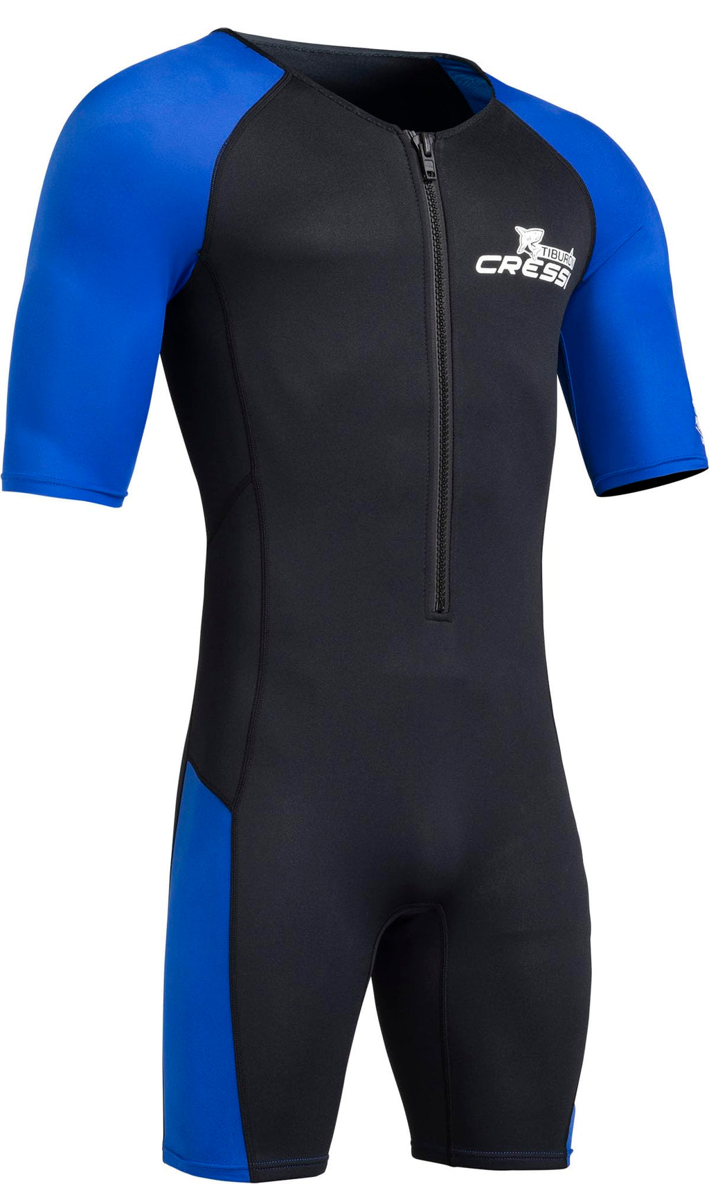 Cressi Tiburon Men's 2mm Neoprene Shorty Wetsuit - Black/Blue