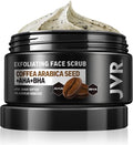 JVR Coffee Face Scrub for Men – Deep Exfoliating & Pre-Shave Softener