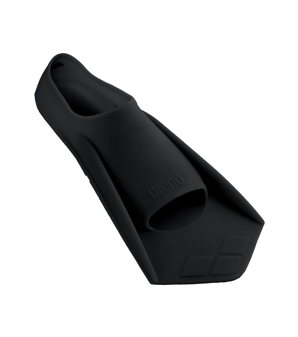 arena Powerfin Silicone Training Swim Fins – Short Pool Fins, Black