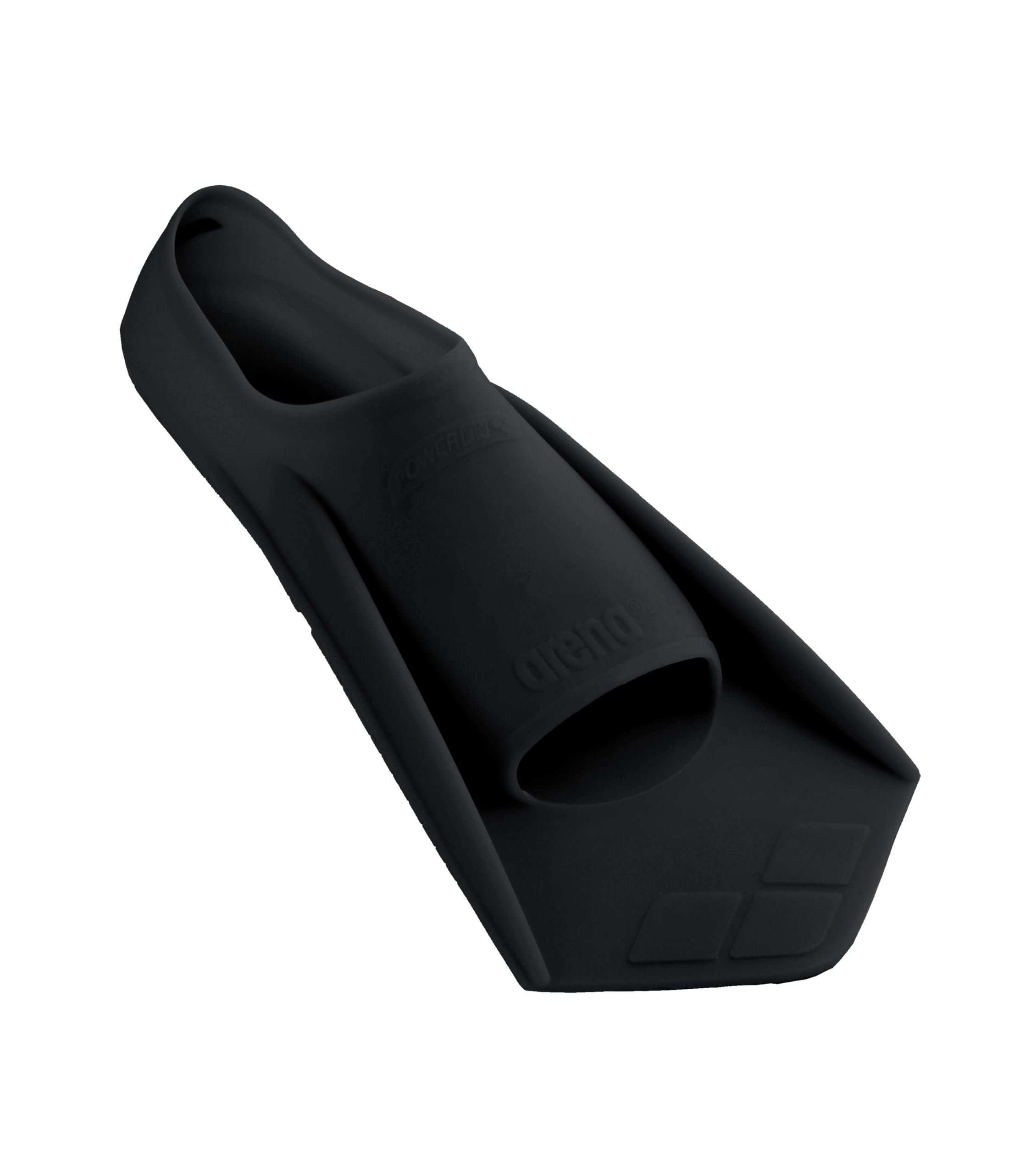arena Powerfin Silicone Training Swim Fins – Short Pool Fins, Black