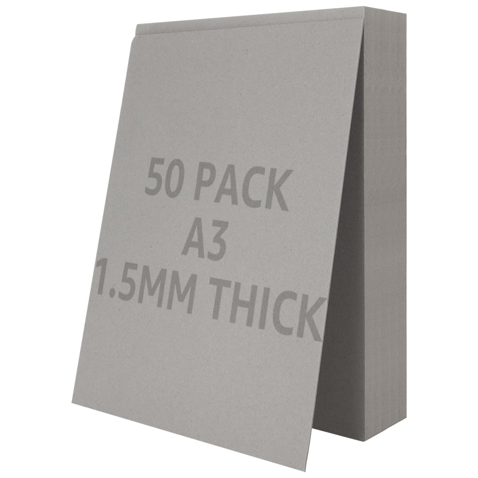 CYEER A3 Greyboard 50 Sheets | 1500 Micron 1.5mm Mount Board for Models