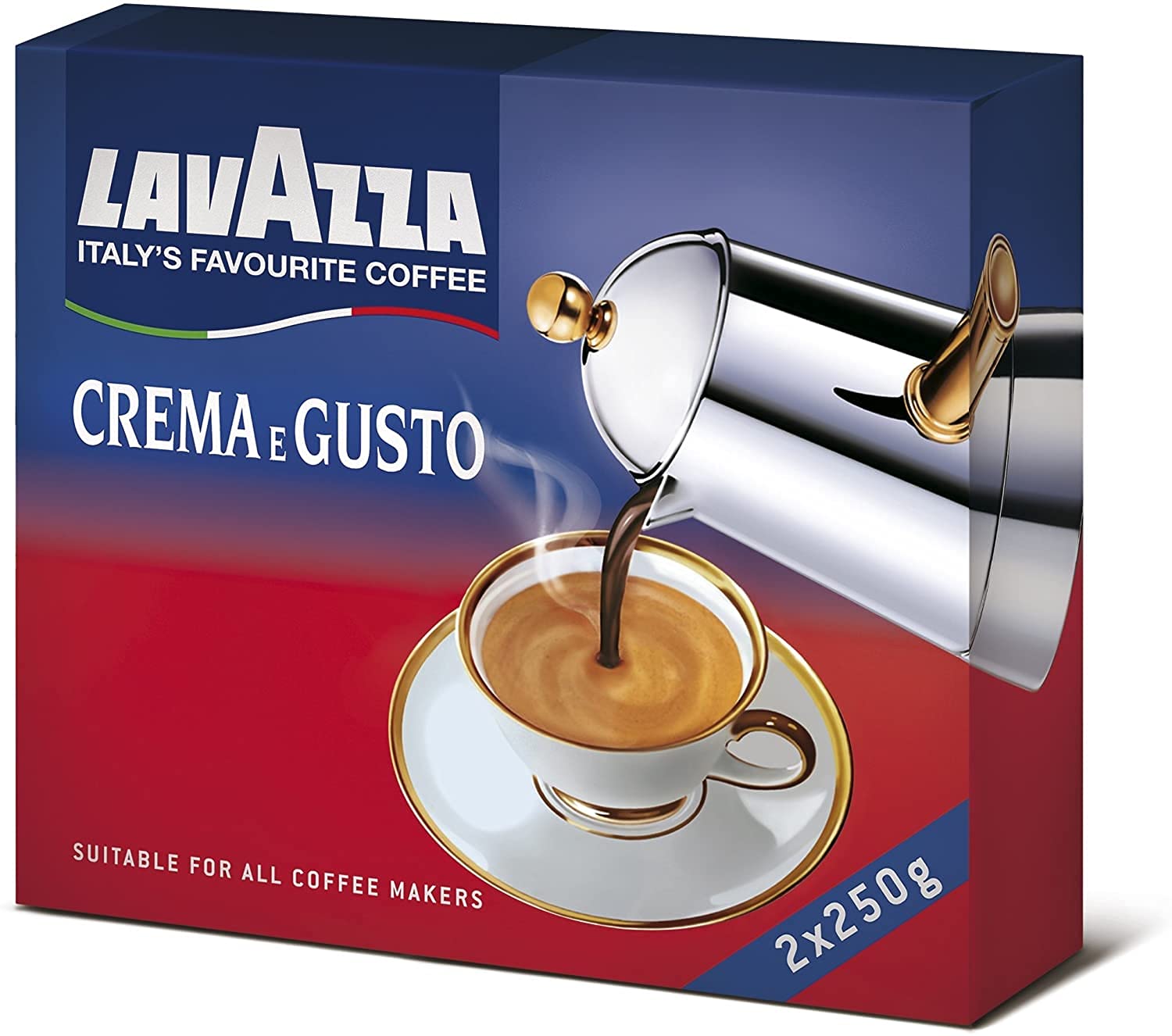 Lavazza Crema e Gusto Ground Coffee - Italian Roast - 4 x 250g Pack
