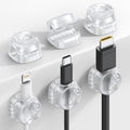 Lamicall 6 Pack Spring Cable Holder Clips – Transparent Cord Management