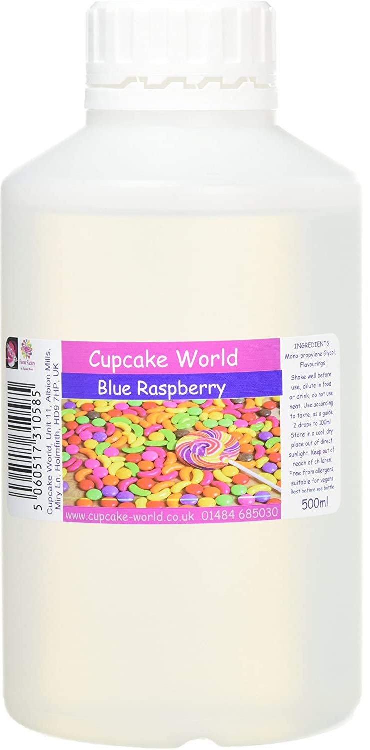 Cupcake World Blue Raspberry Liquid Food Flavouring Essence - 500ml