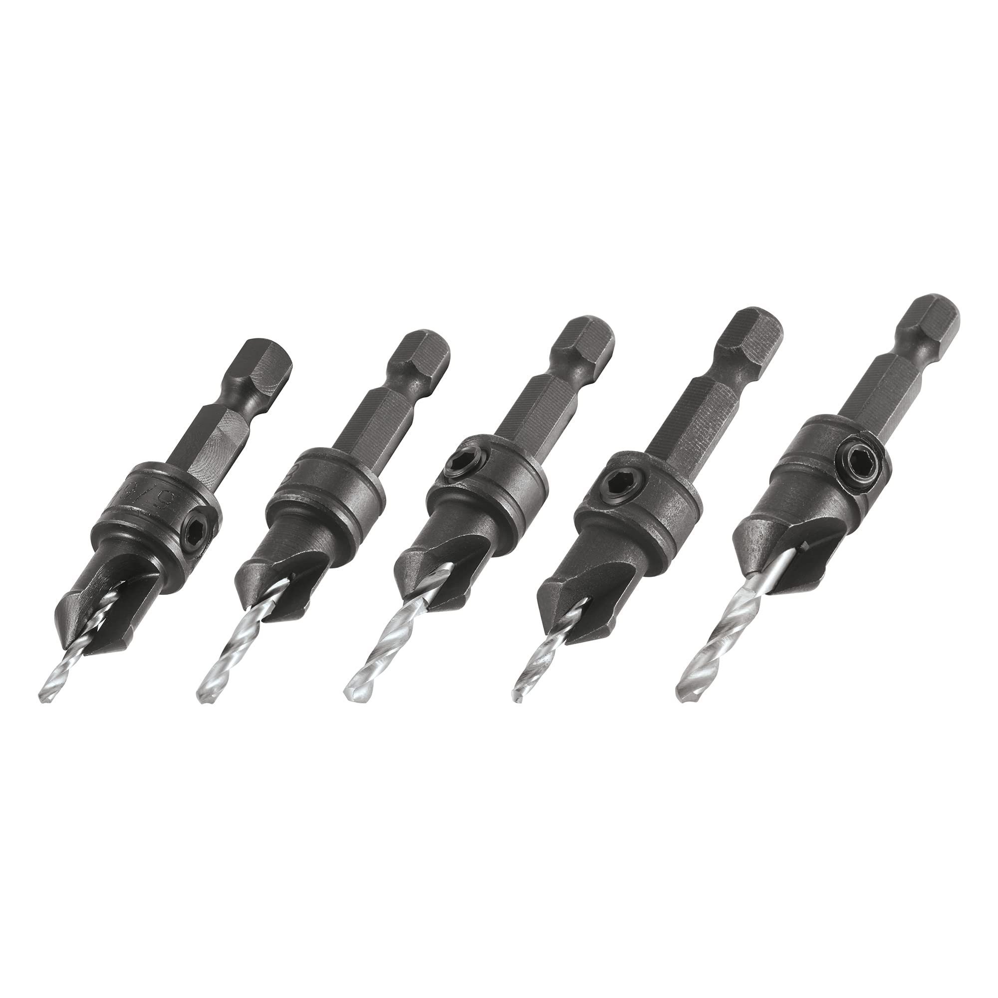 Trend 5-Piece Quick Release Countersink Set | 1/4 Inch Hex Shank HSS
