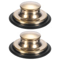 M METERXITY 2-Pack Kitchen Sink Stopper | 3.39" Gold Stainless Steel Plug