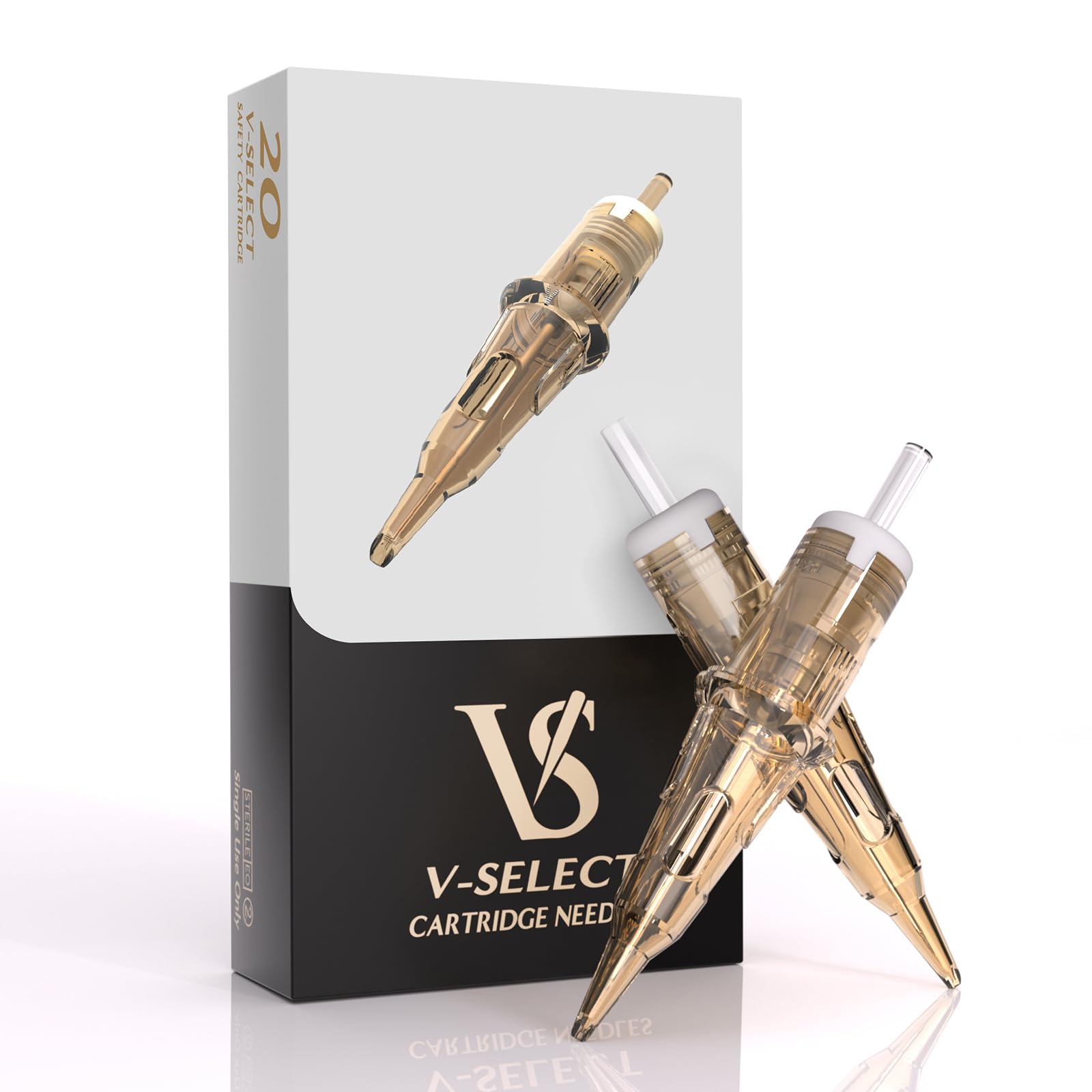EZ Tattoo V-Select Cartridge Needles – 11RL Round Liner, 20 Count