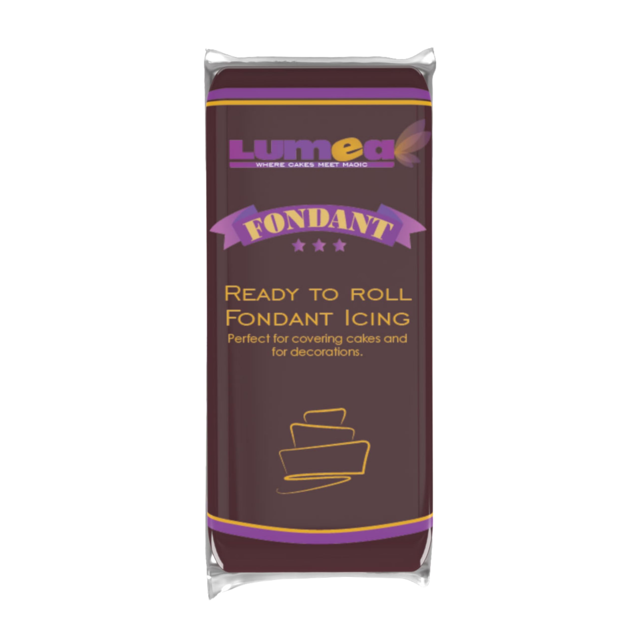 Dekozauber24 Brown Fondant Icing 1kg – Gluten Free Ready to Roll