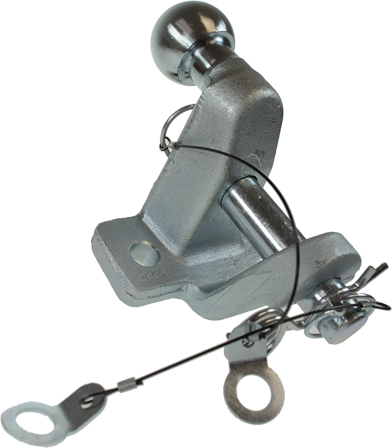 Maypole MP84 Combined Ball & Pin Hitch – 50mm Silver Towball for Trailers