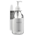 MaisoNovo Wall Mount Shampoo Dispenser – 500ml Clear Bottle with Labels