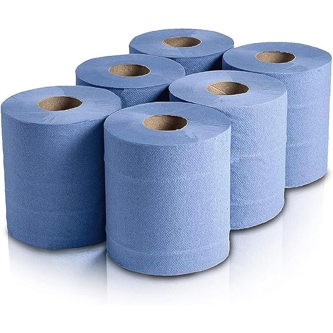 Blue Paper Rolls – 2 Ply Kitchen Towel Centre Feed 6 Pack