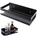 AIWMQYYF Black Shower Caddy – Stainless Steel No-Drill Wall Storage Rack