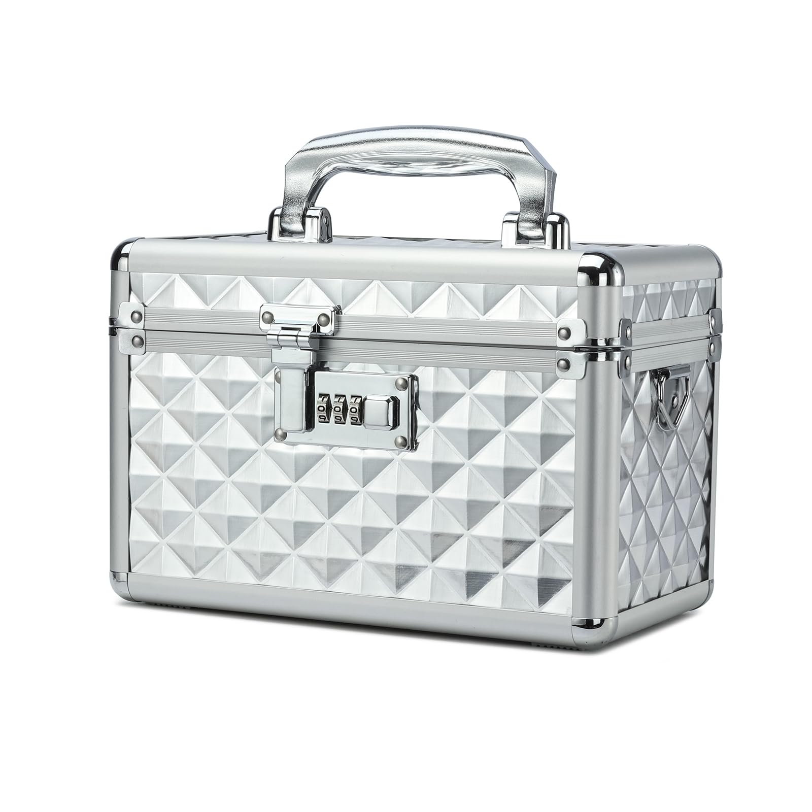 HEWEI WORKS Medication Lock Box with Combination – Silver Medical Organizer