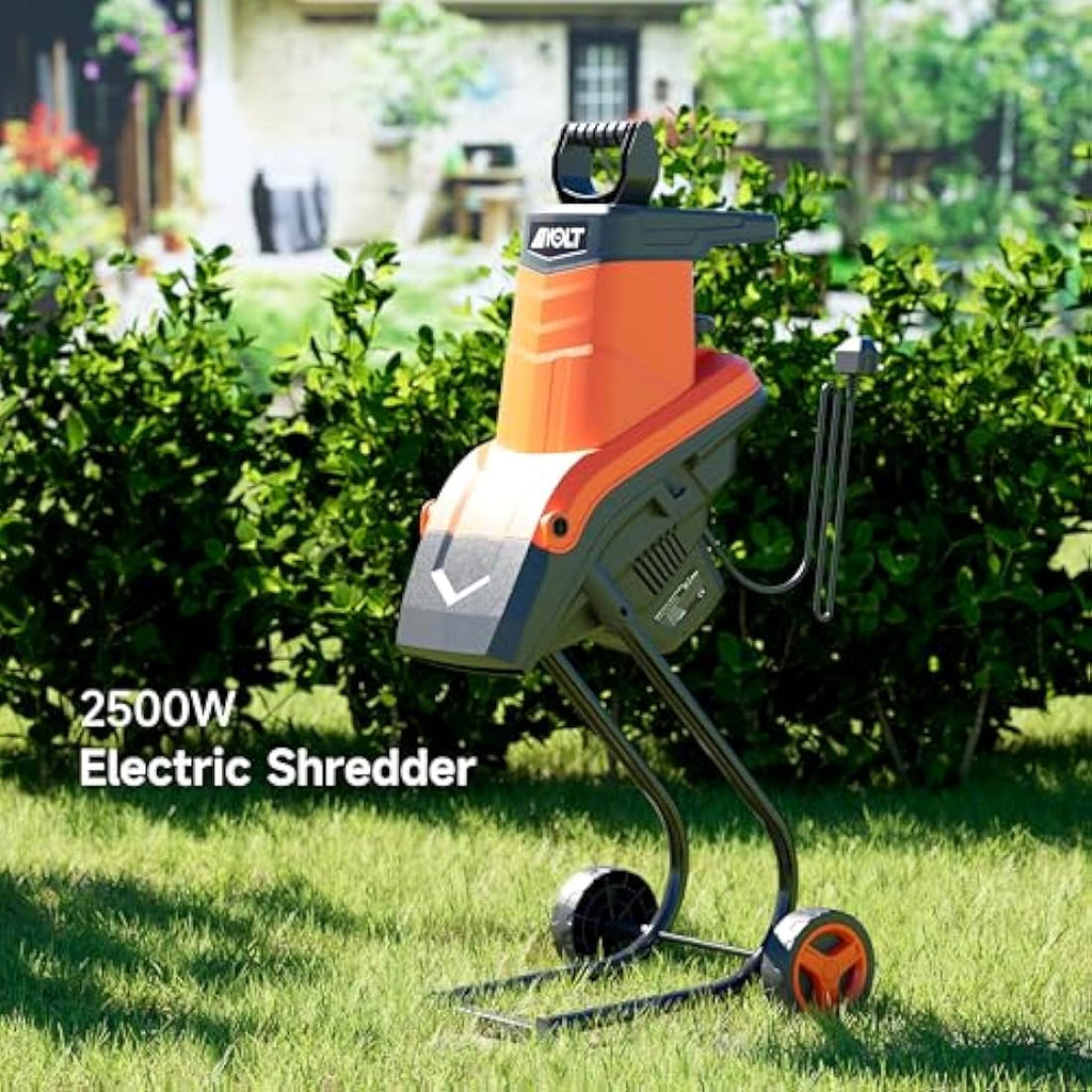 AIVOLT 2500W Electric Garden Shredder | 45mm Wood Chipper with 50L Bag