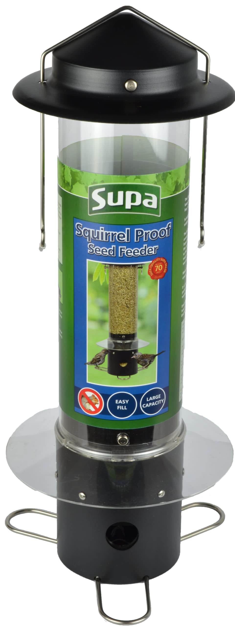 Supa Squirrel Proof Wild Bird Feeder – Seed & Sunflower Heart Feeder