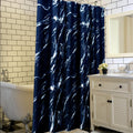 Navy Blue Marble Shower Curtain | 180x180cm Quick Dry