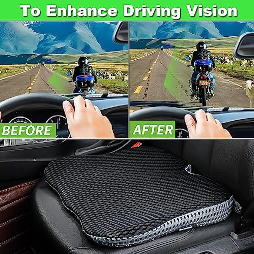 FOUNDCOOL Memory Foam Car Seat Cushion – Ergonomic Wedge Booster Pad