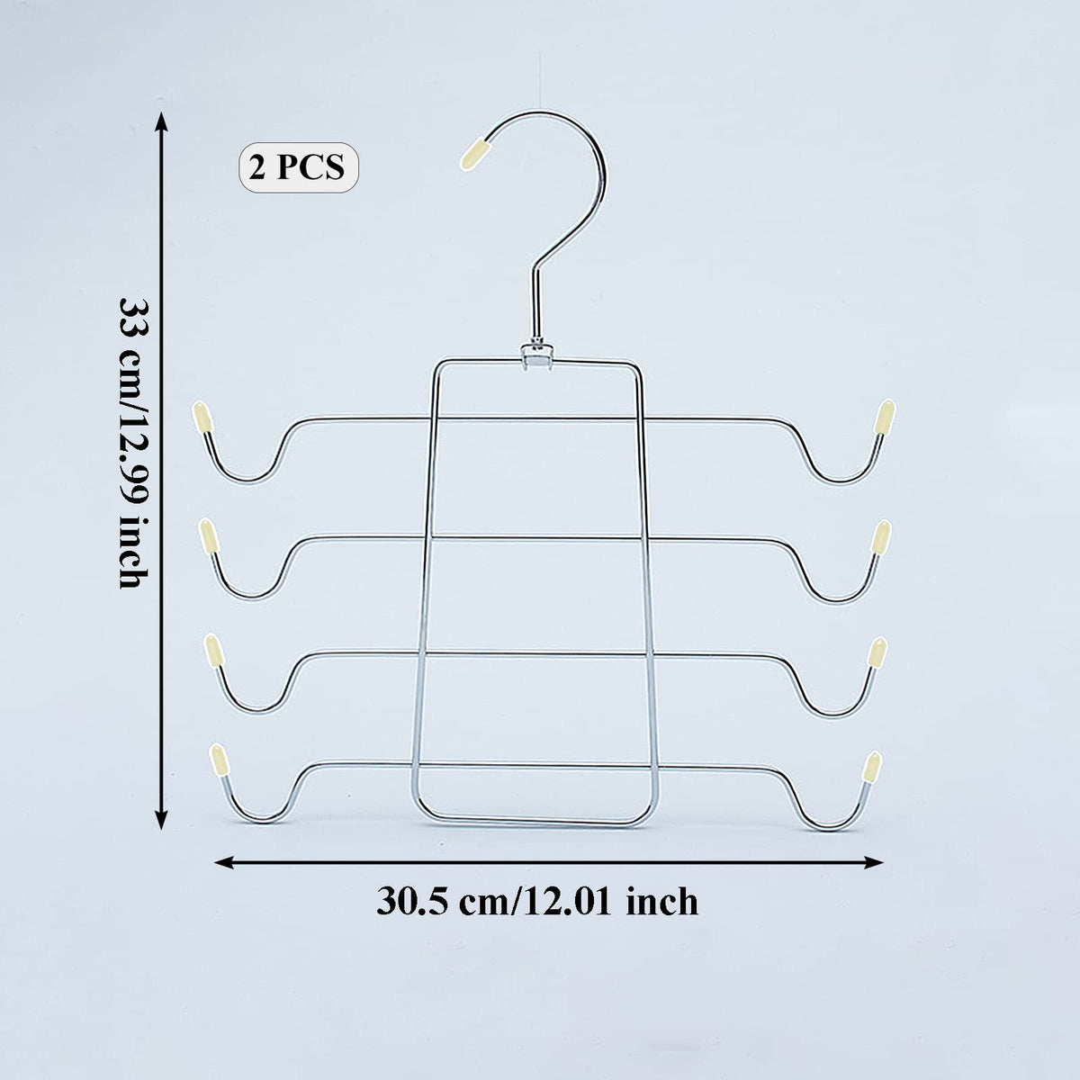2 Pieces Metal Hangers, Multilayer Hanger, Space Saving Hanger, Foldable, for Tank Tops, Cami, Bra, Swimsuit Apricot - image 3