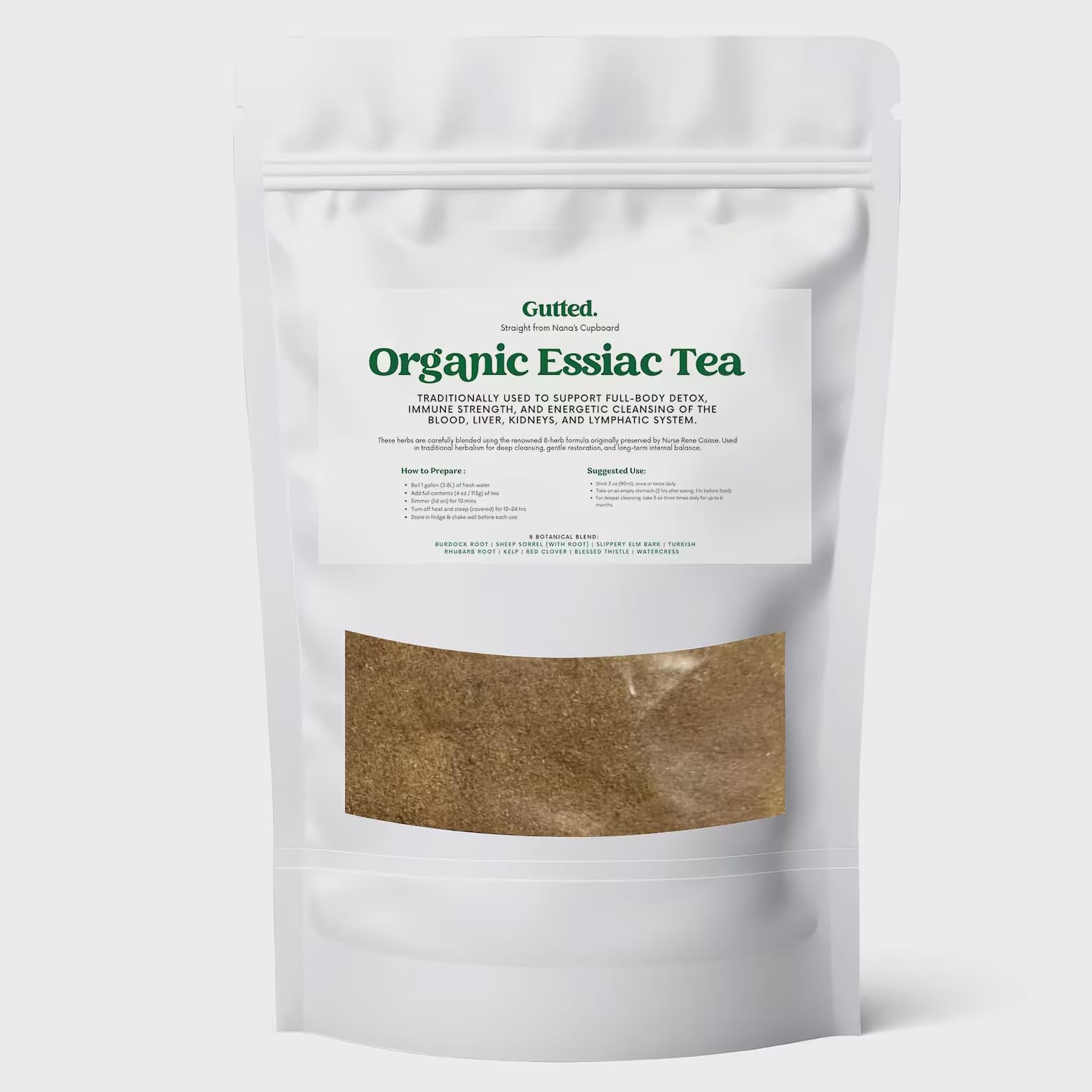 Jolof Store Organic Essiac Tea | 8-Herb Loose Leaf Herbal Blend | 4oz